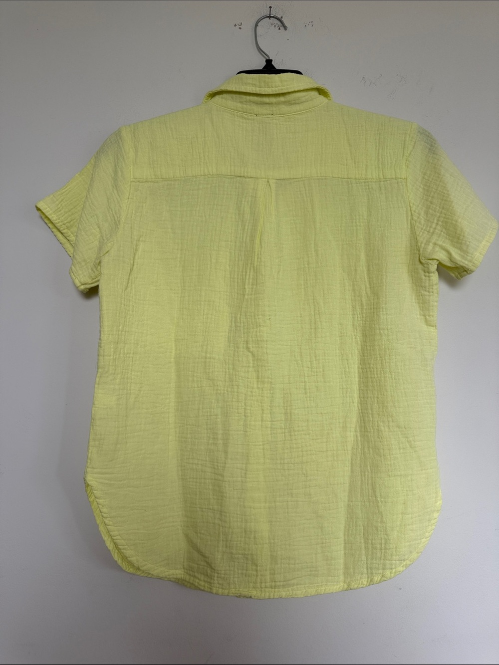bobi Lightweight Button-Up Shirt in Lemon Yellow - Picture 6 of 8